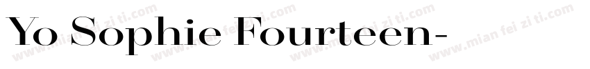 Yo Sophie Fourteen字体转换